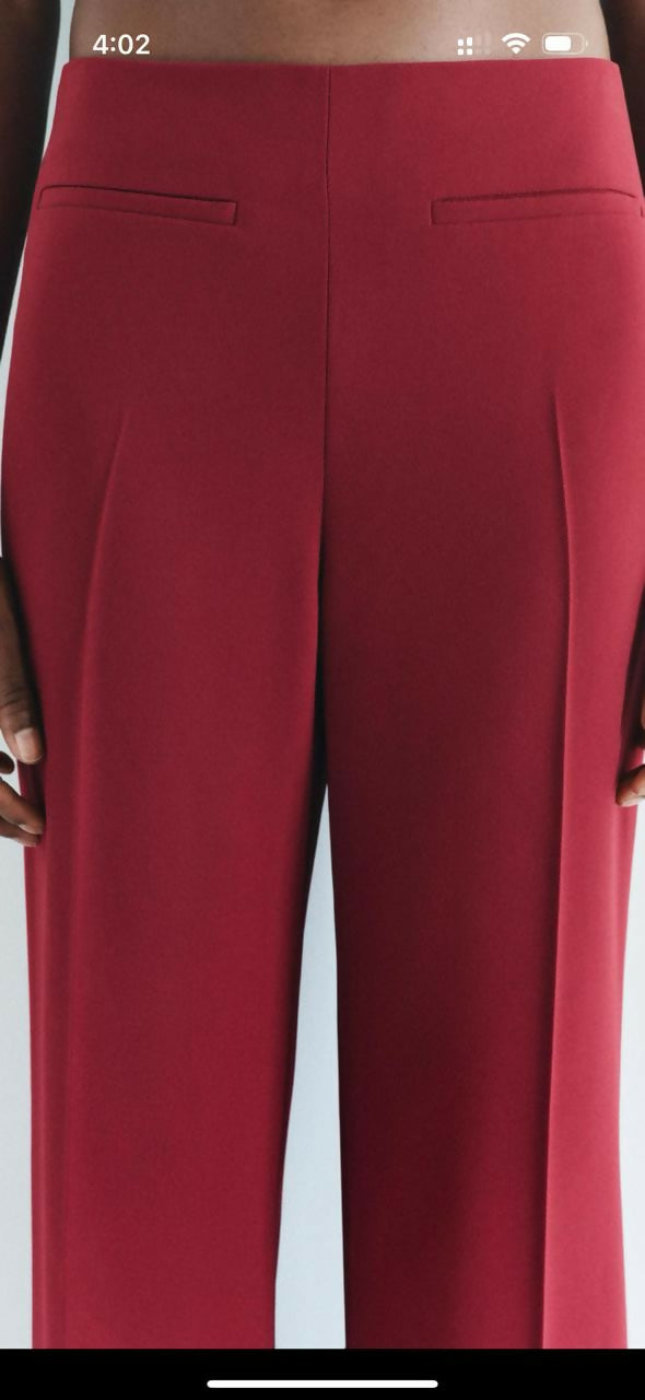 Zara High Waisted Straight leg Pants