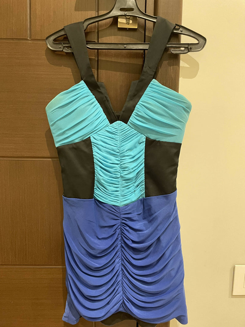 XS Bebe Shades of Blue Dress