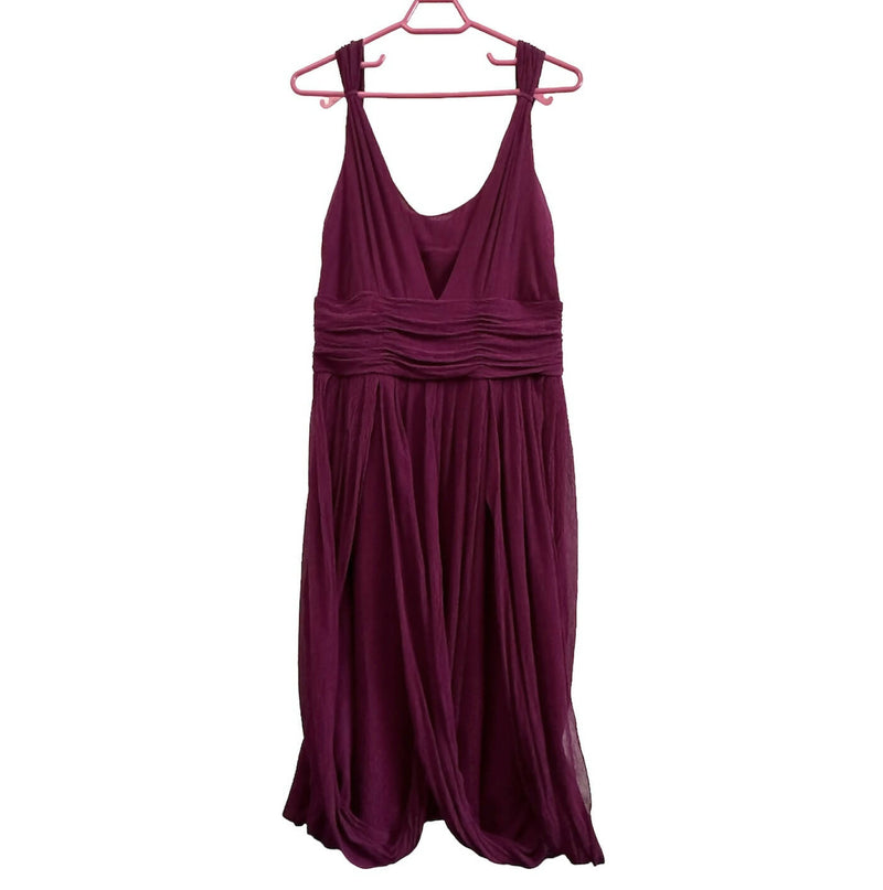 100% Natural Silk Dress - Soiree Dress Size: 38 EUR