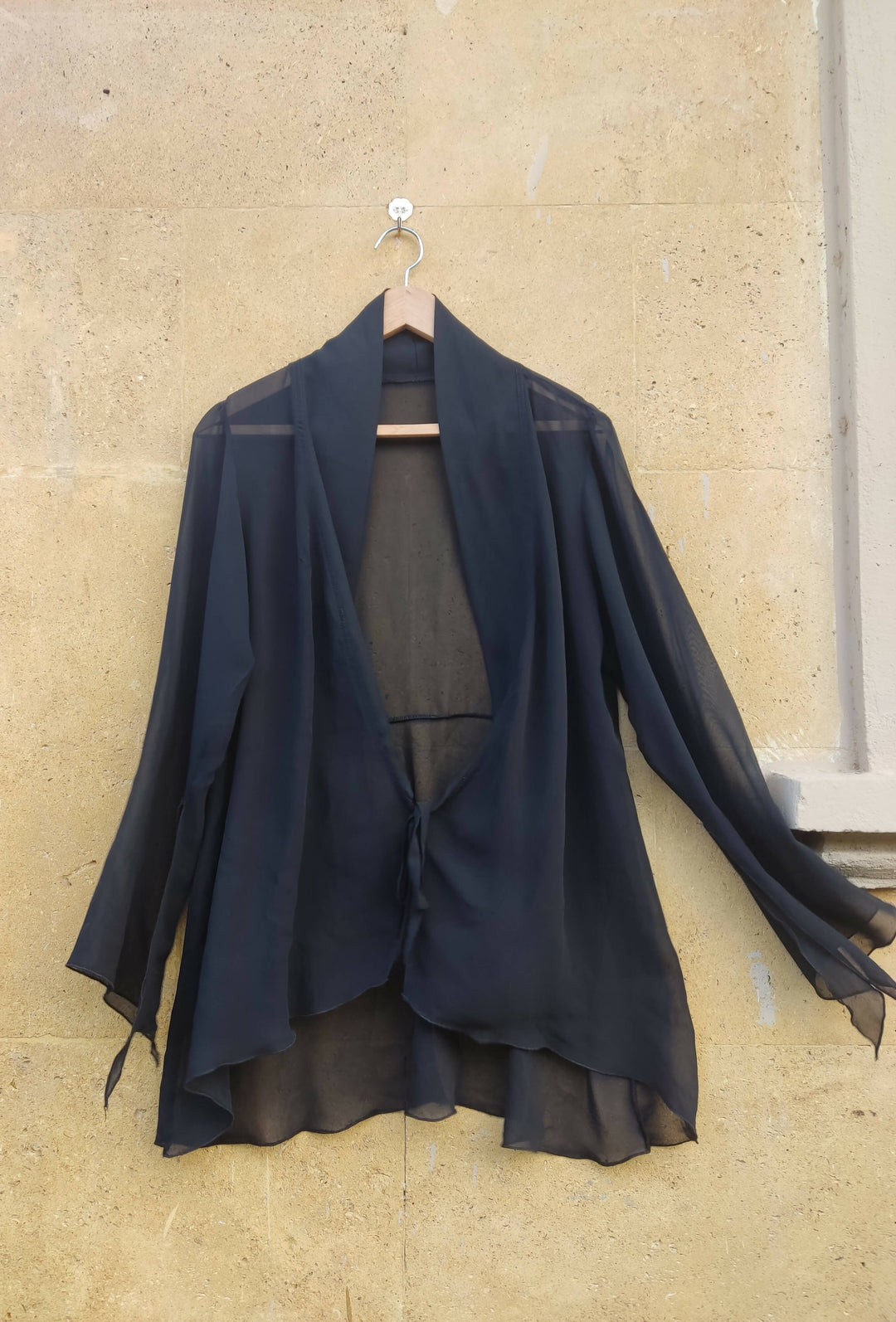 Black Transparent Cardigan Size 48/50