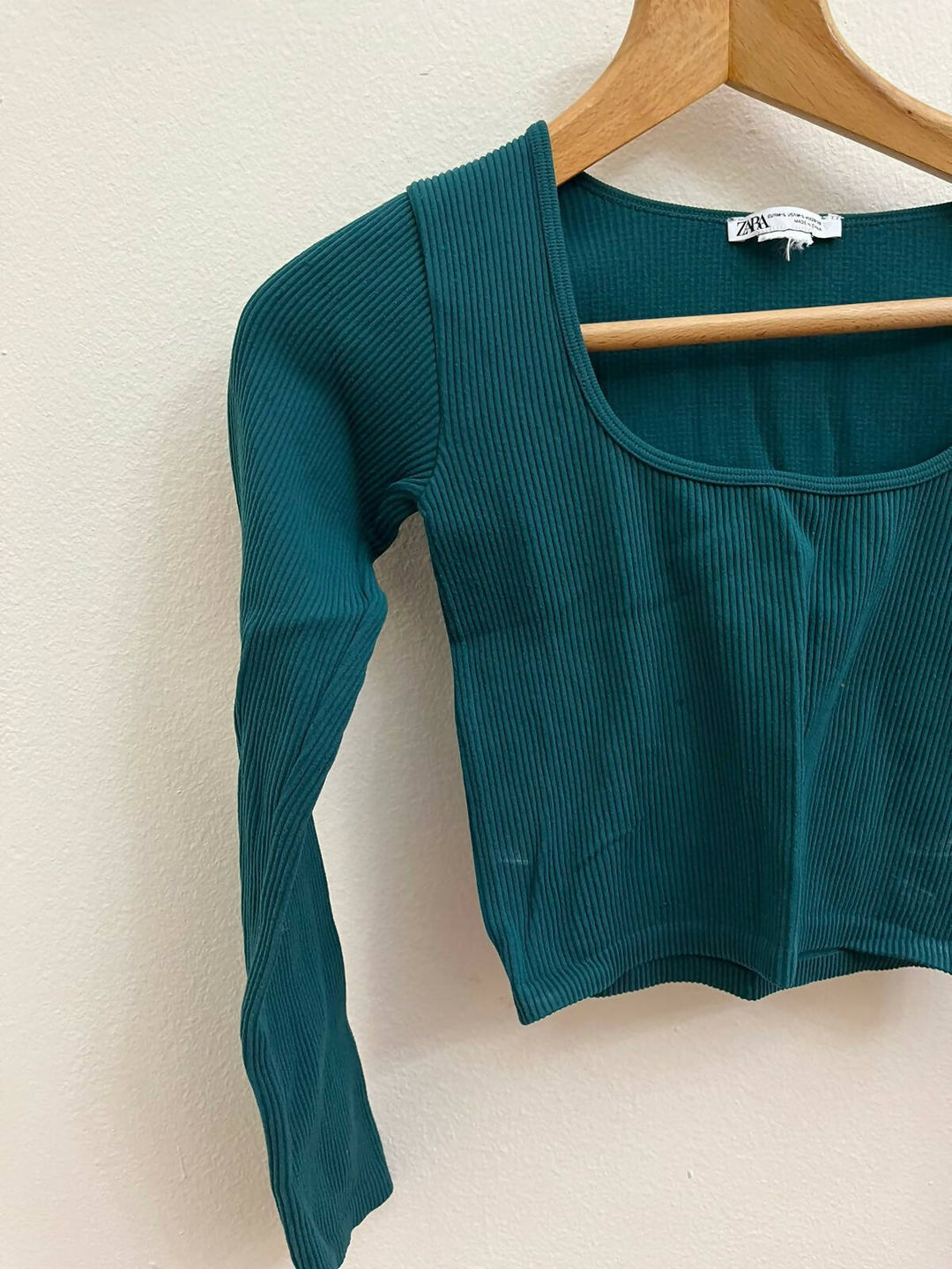 Zara Teal Cropped Top Size M