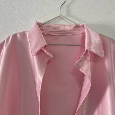 Pink Satin Shirt XL