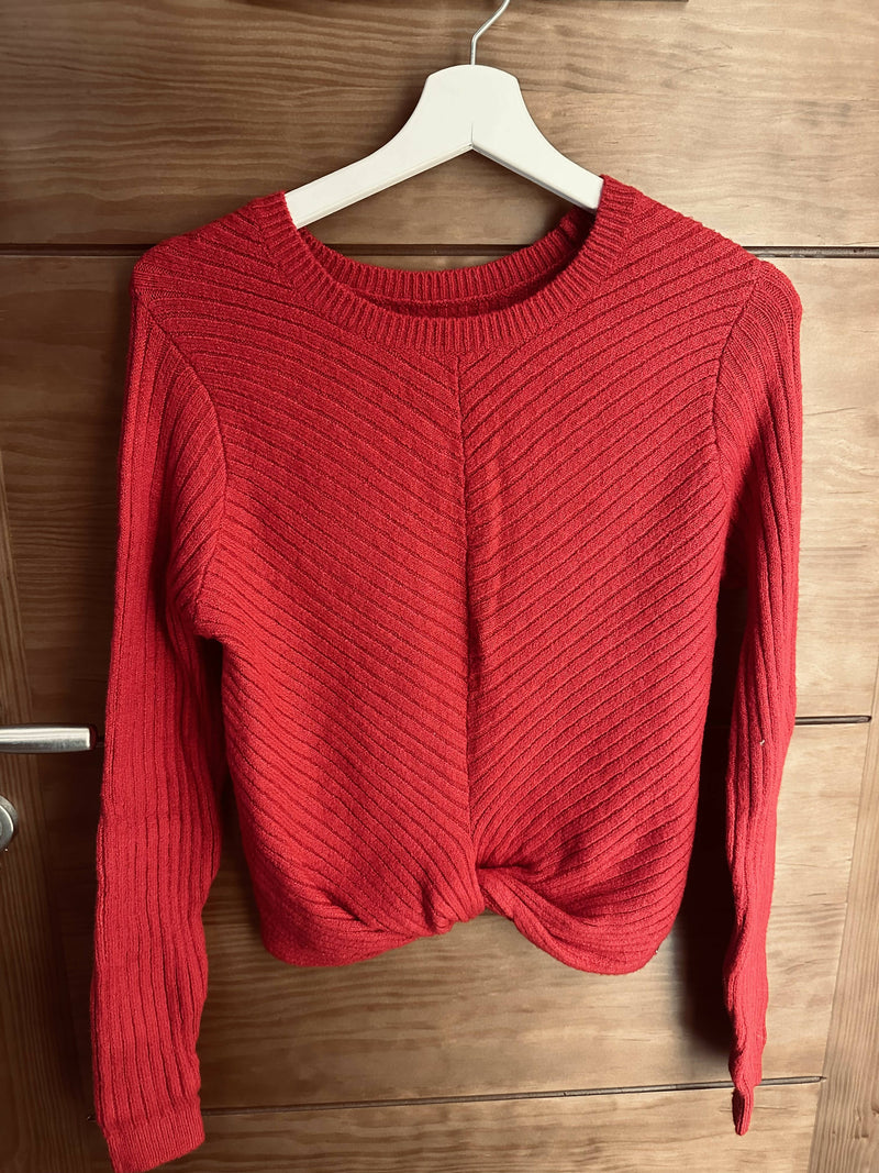 NEW Red Twist Hollister Sweater Size M