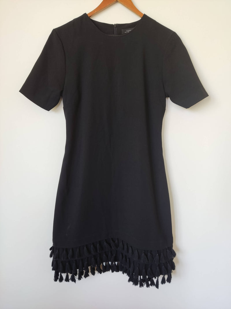 X-Small Black Zara Dress with Frills