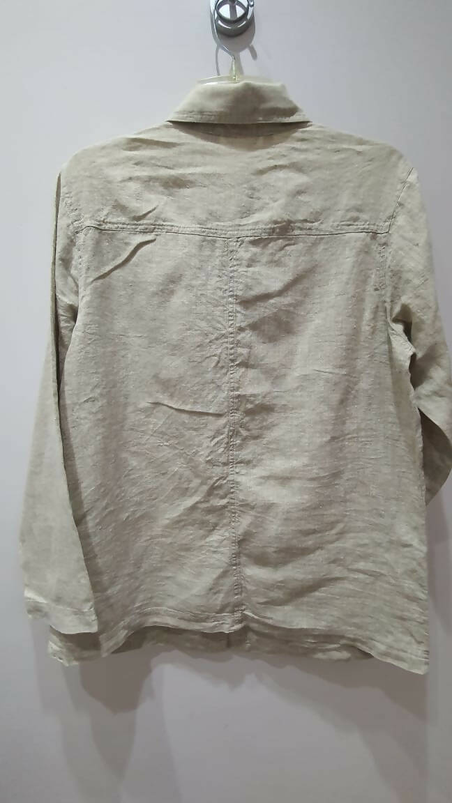 100% linen long-sleeved Shirt ZARA Woman Size L