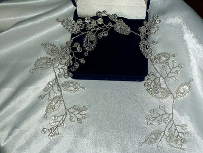 Wedding Dress with Veil Size M