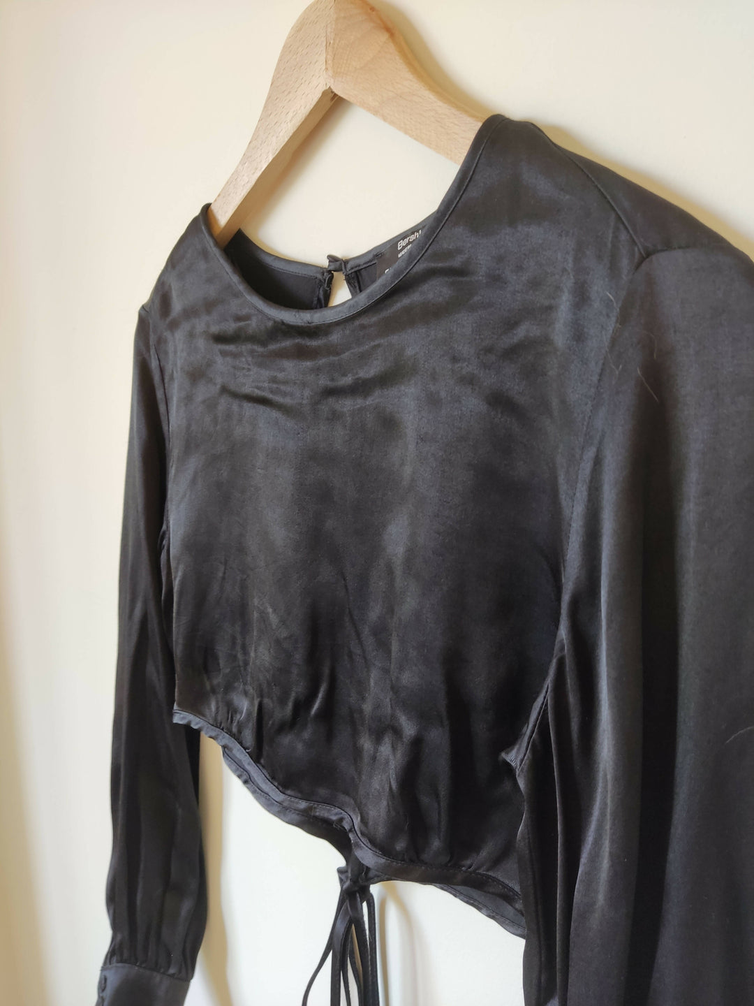 Black Bershka Top Open Back Size M