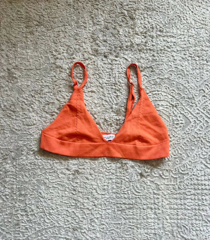 Zara Orange Knit Bralette Size S