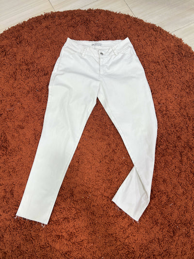 Lee Cooper White Straight Skinny Cropped Jeans 36-38EUR