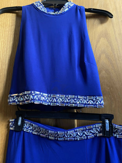 Macy's Royal Blue Soiree Set (Top & Skirt) Size 8 USA