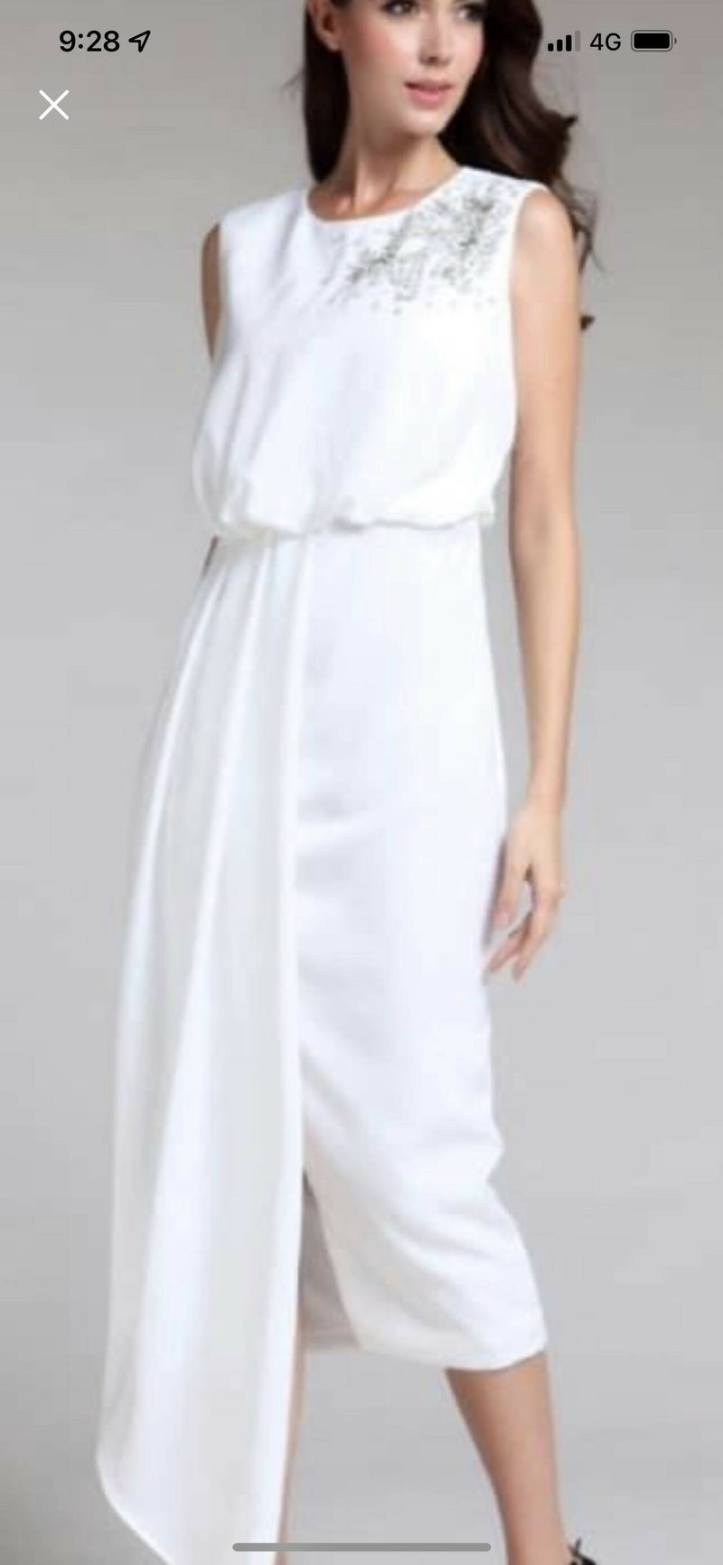 White Dress Size M (Used Once)