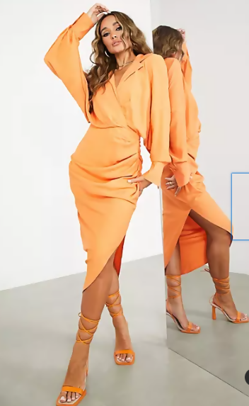 ASOS EDITION ORANGE DRESS SIZE 16UK