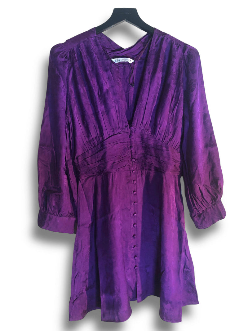 ZARA Purple Dress Size: M