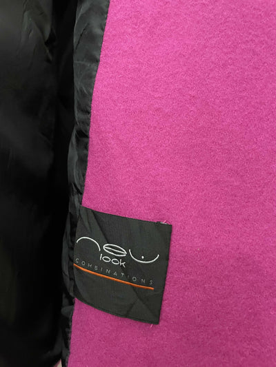 New Look Wool Blend Magenta Pink Size: M