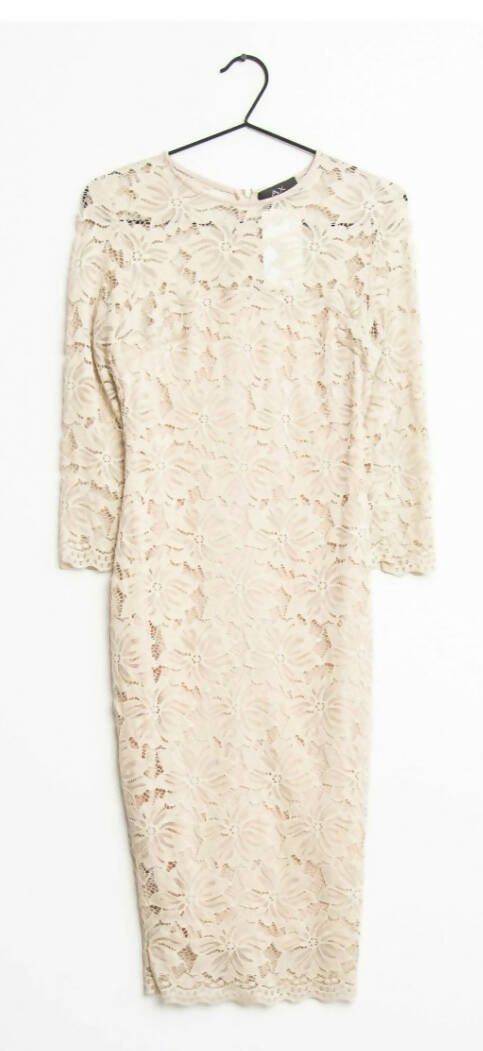 Brand New Armani Exchange Creme Lace Fitted Dress Size 8