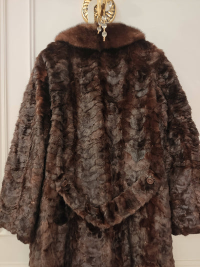 Genuine Mink Coat Winter Thick Size L-XL