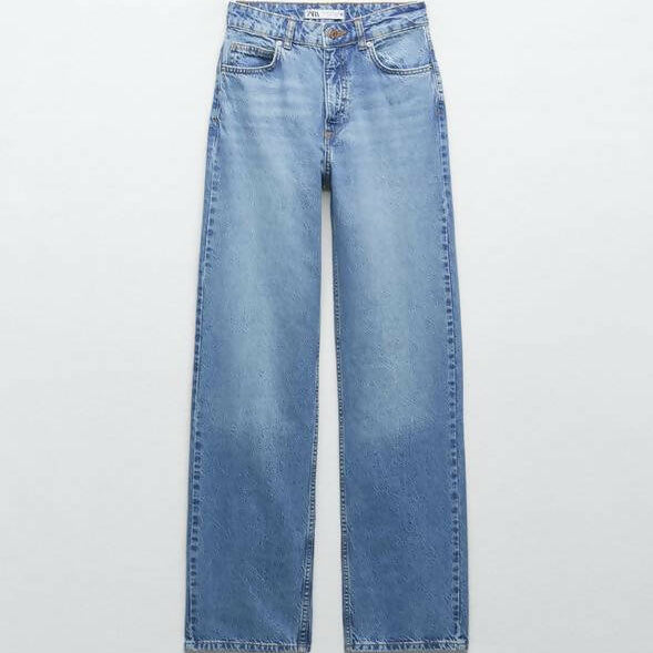 Zara High Rise Straight Jeans Size: 38 NEW WITH TAG