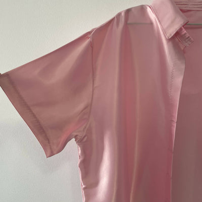 Pink Satin Shirt XL