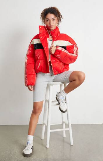 adidas Eco Red Ski Chic Puffer Jacket Size: S