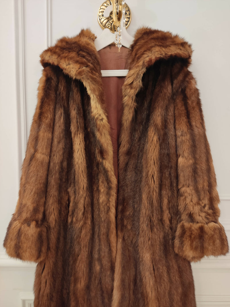 High Quality Luxury Genuine Mink Fur Coat Size L-XL