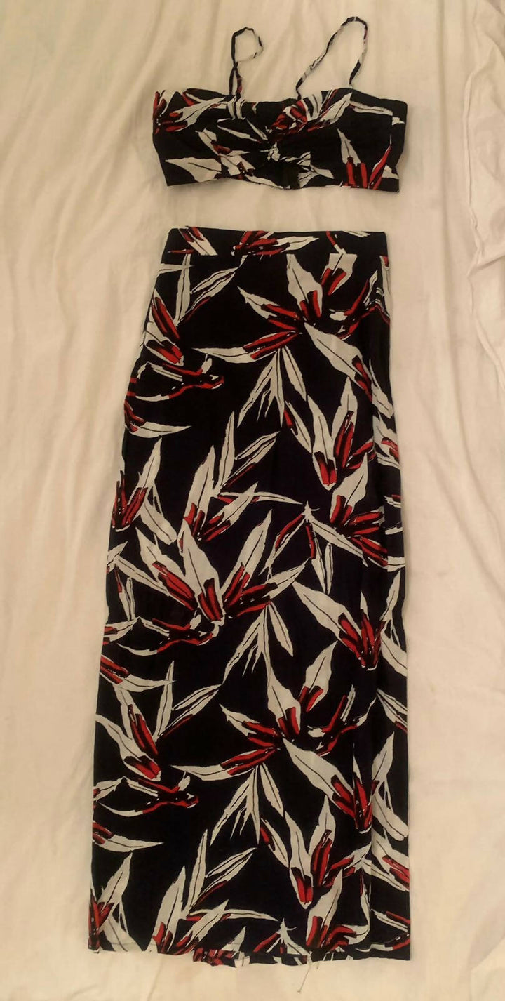 Matching 2 piece set - Top and skirt size S/M