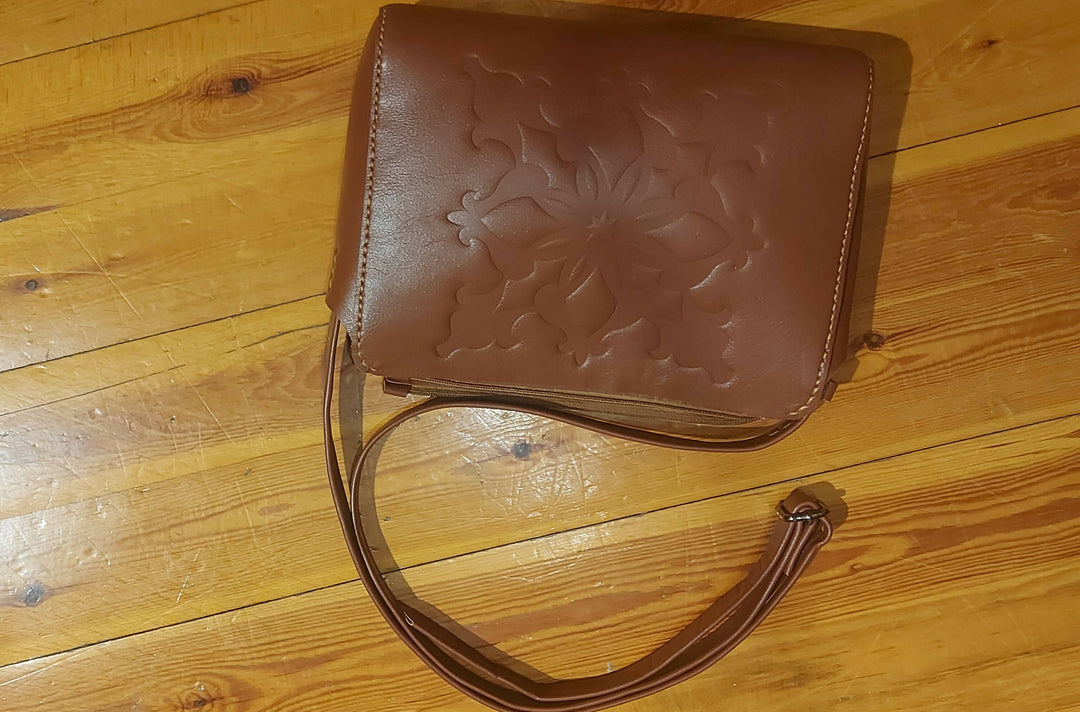 Crossbody Leather Camel Bag
