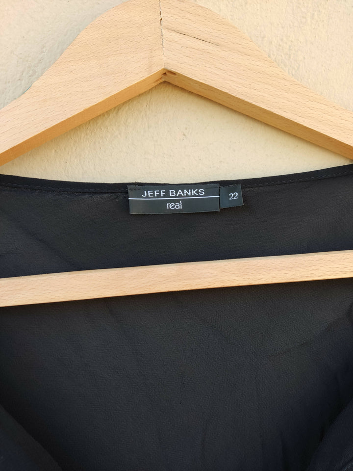 Jeff Banks Black Blouse Size 22
