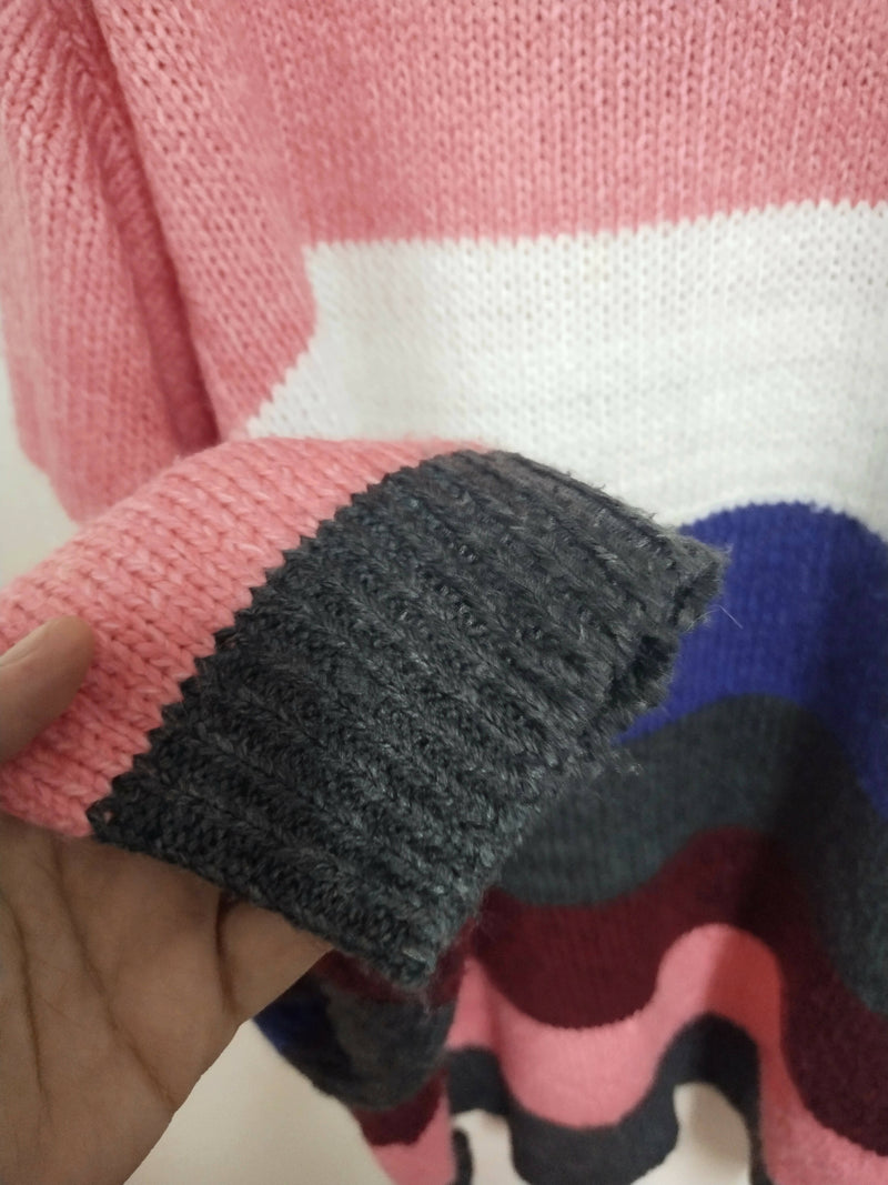 Oversize Colour Block Sweater size: L