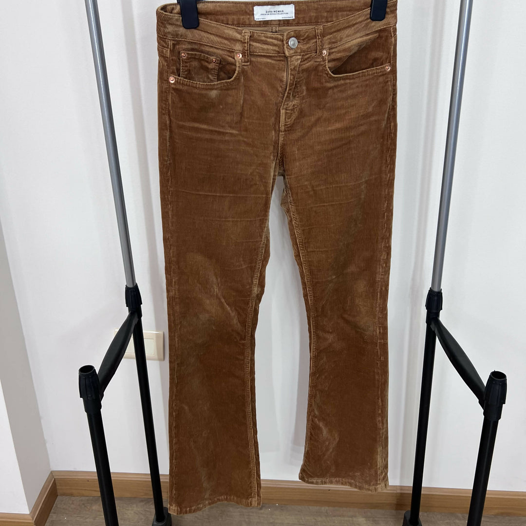 Zara Corduroy Flared pants Size:38