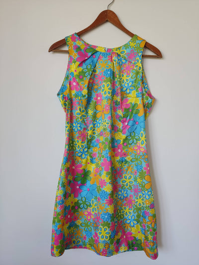 S-M Flower Power 70's Dress