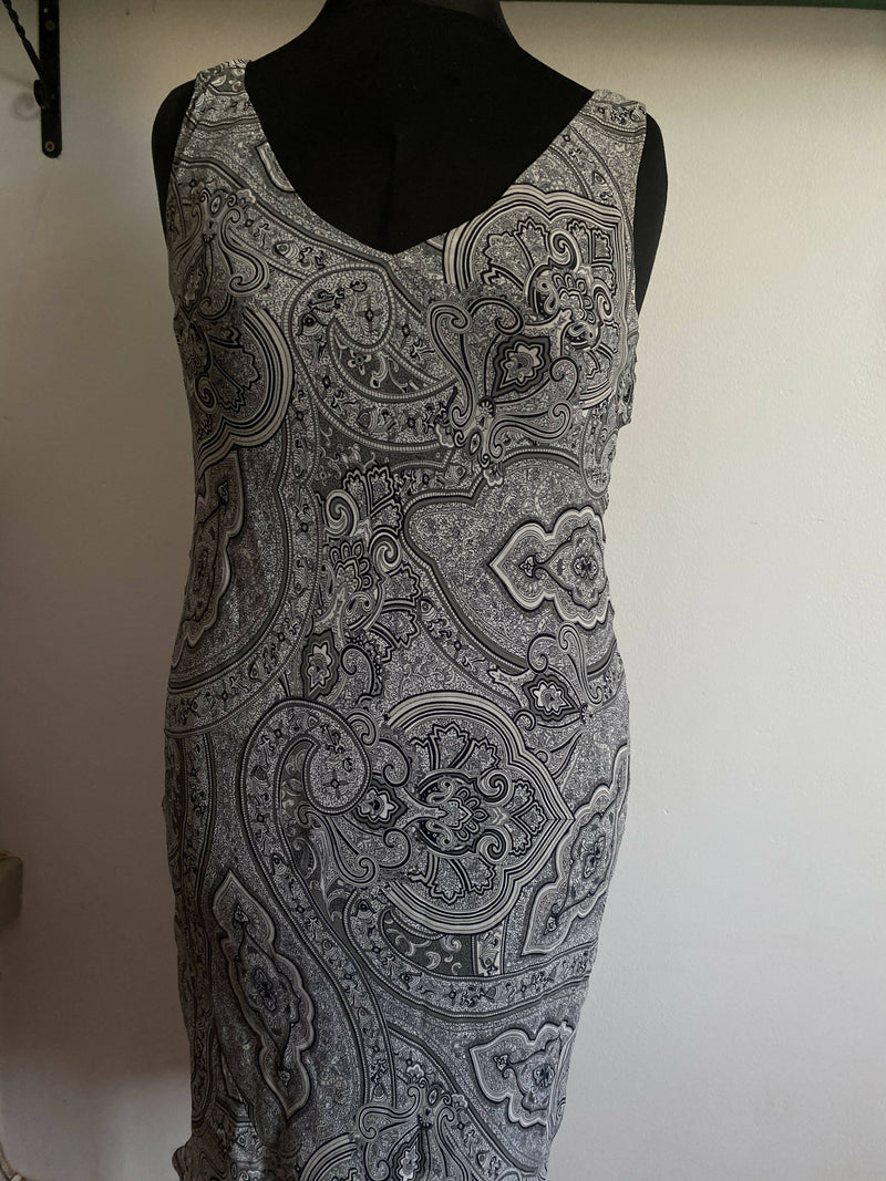 Next Tight floral grey dress Size S-M