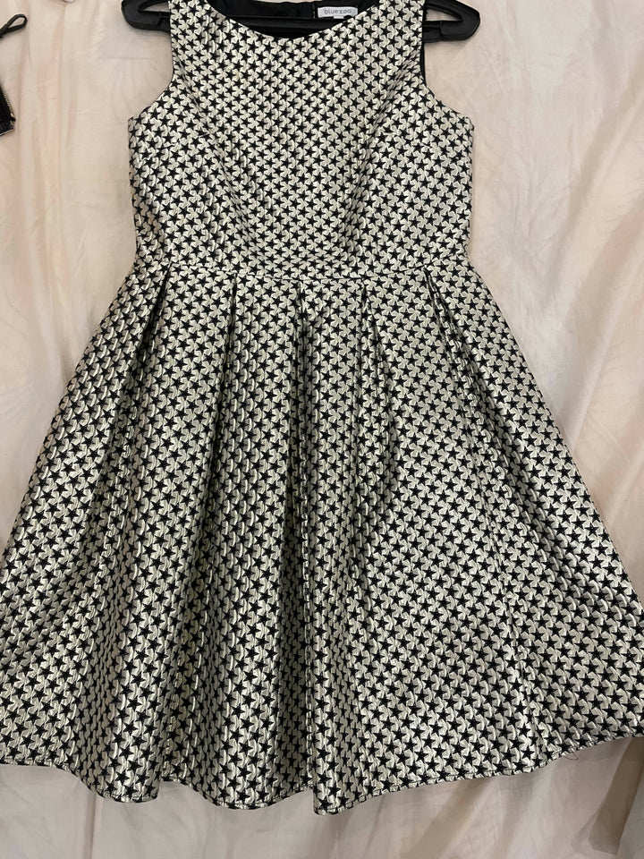 Debenhams Kids black and gold stars dress Age 12-13
