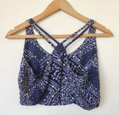 Small Blue H&M Cropped Top