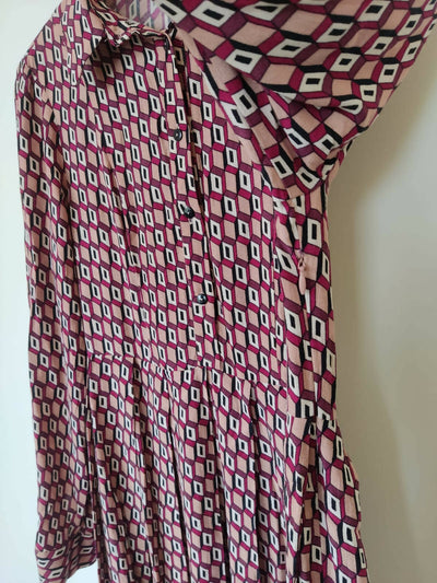 Patterned Long Sleeved Zara Dress Size M