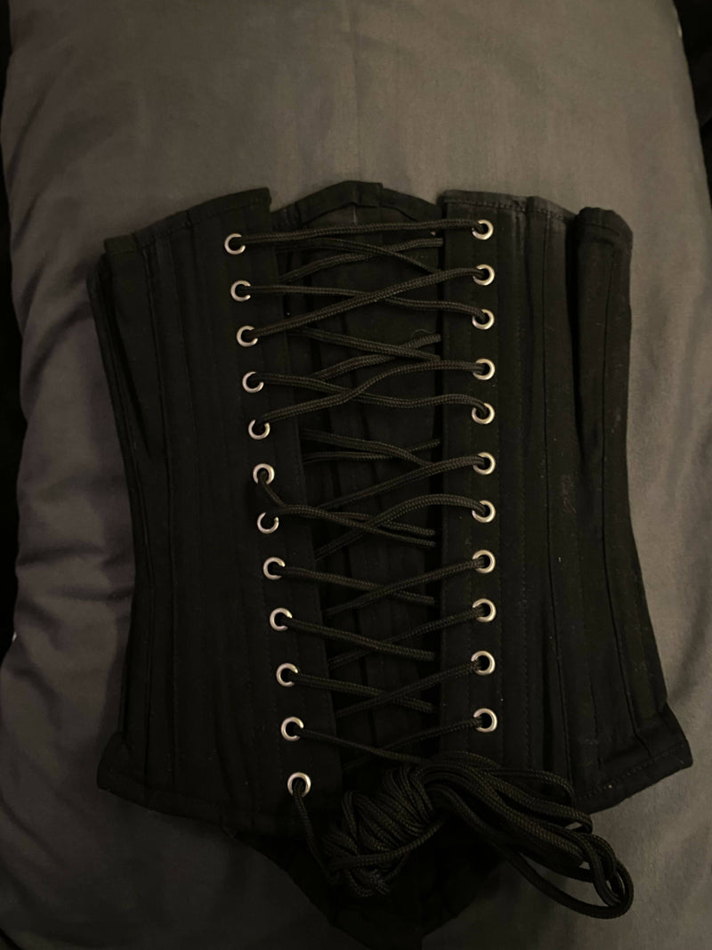 Freesize Black 100% Cotton Corset