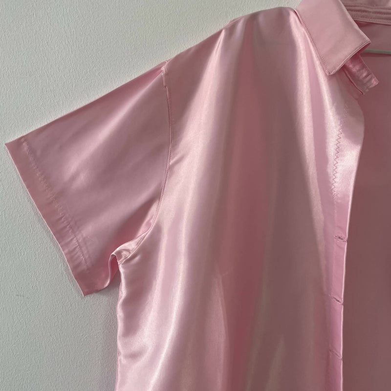 Pink Satin Shirt XL