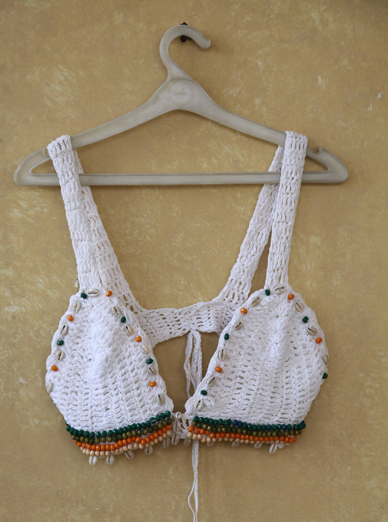 New Handmade Crochet Bikini Top Size: XS/S