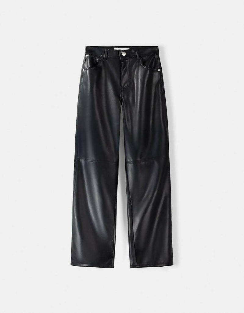 Bershka Leather Pants Size: 36