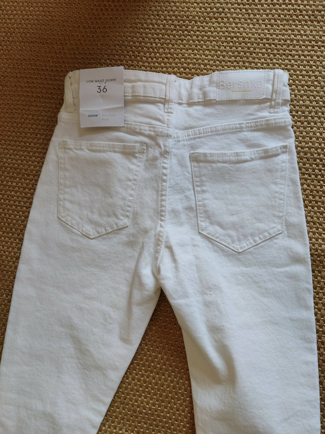 White Bershka Low Waist Skinny Denim NEW WITH TAG