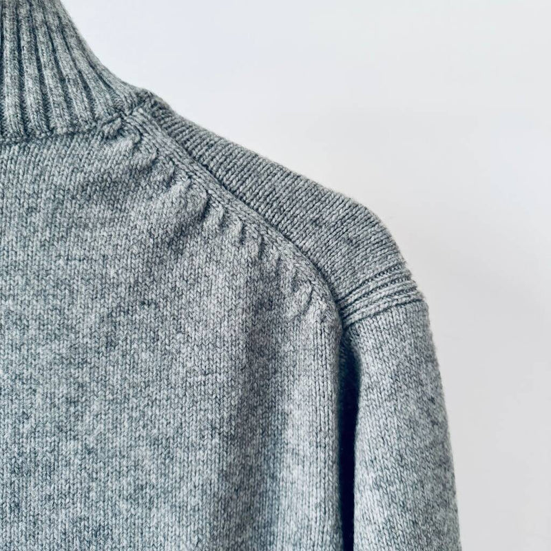 H&M Grey Relaxed Fit Turtleneck Sweater - Size: S