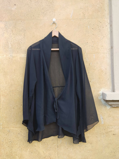 Black Transparent Cardigan Size 48/50