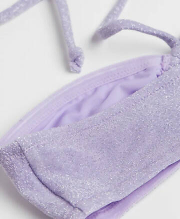 H&M NEW light purple Bandeau Bikini Top Size S