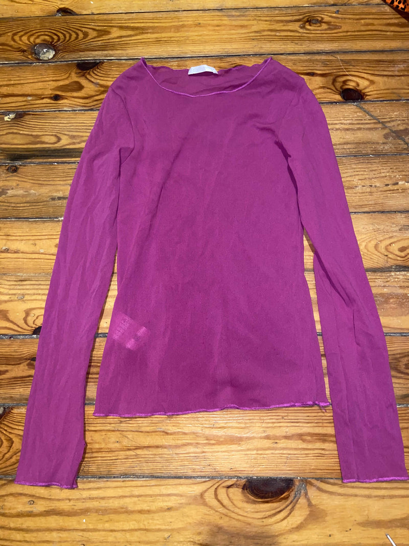 Promod fuschia mesh top size S/M