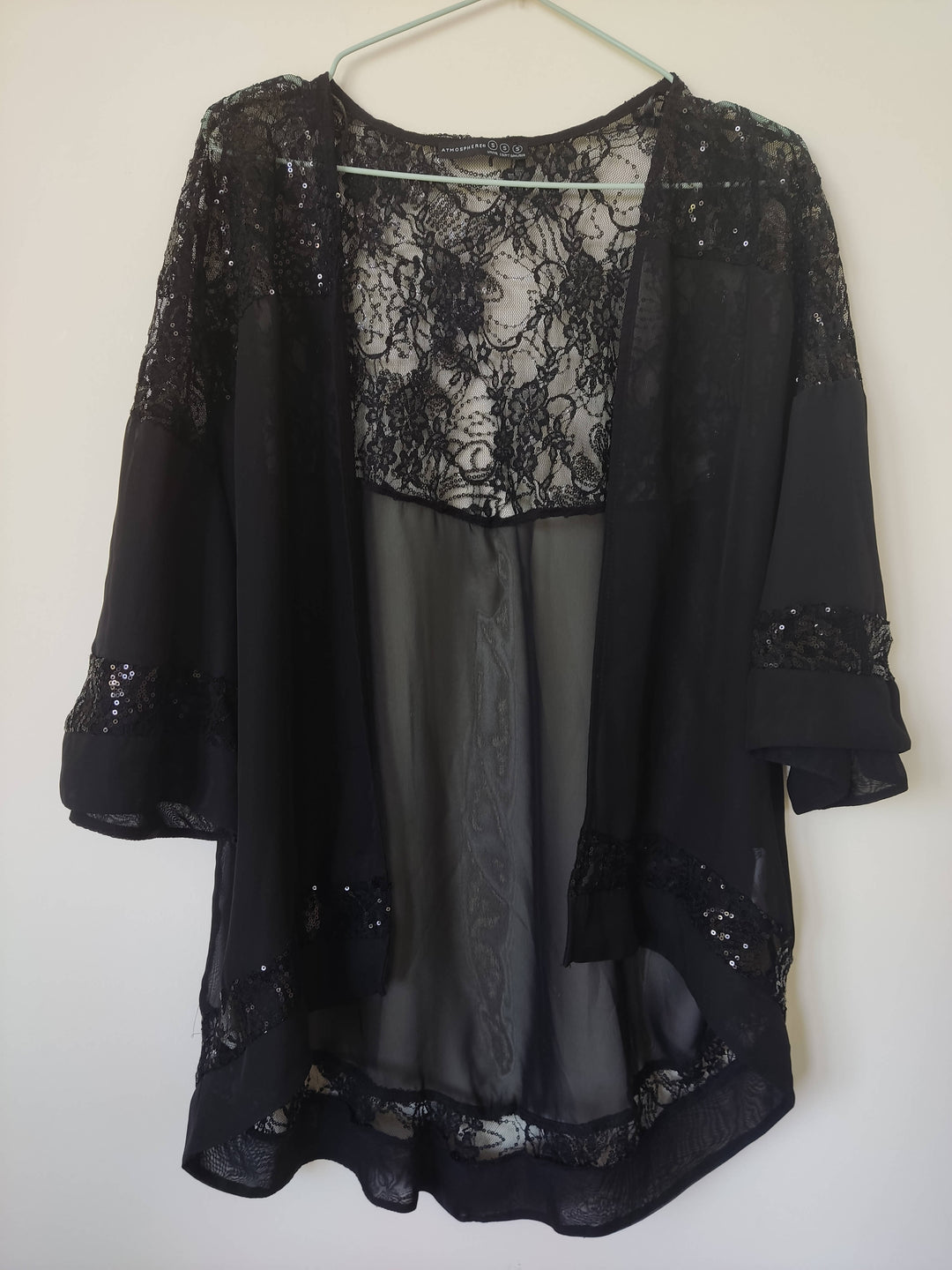 Small Black Lace & Sequin Cardigan