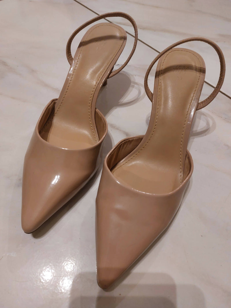 H&M Nude Slingbacks Size 37 (5CM Heel)