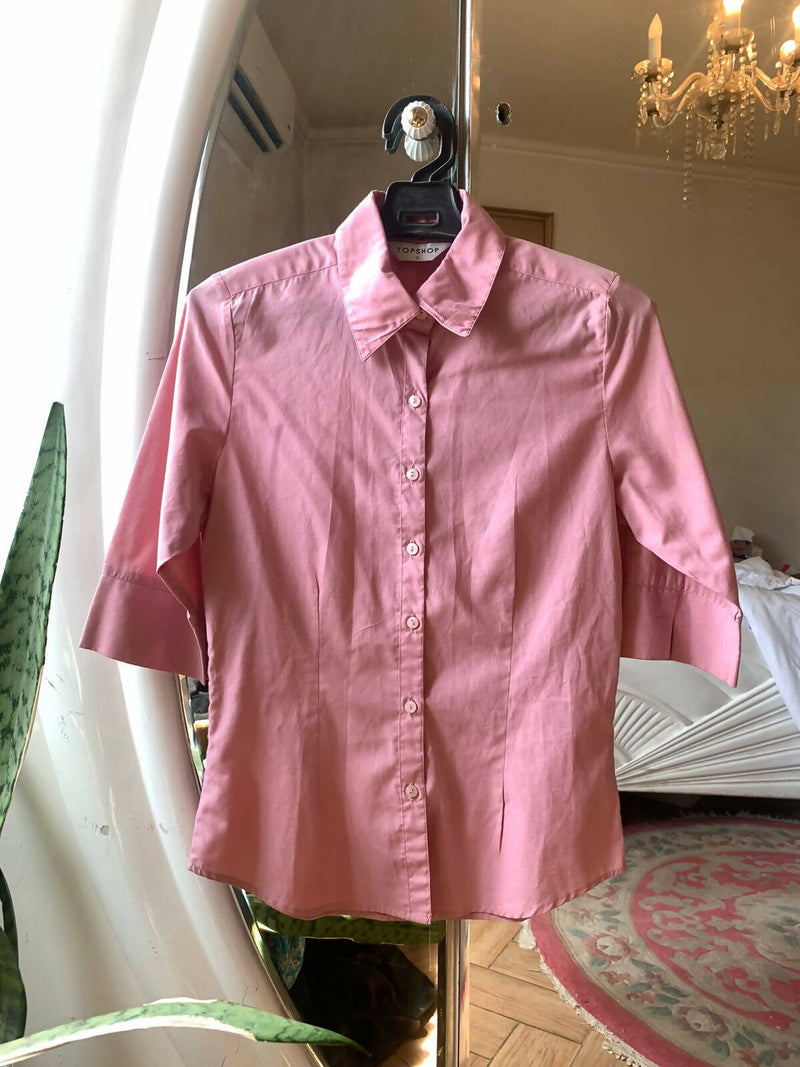 TOPSHOP Pink Shirt Size S