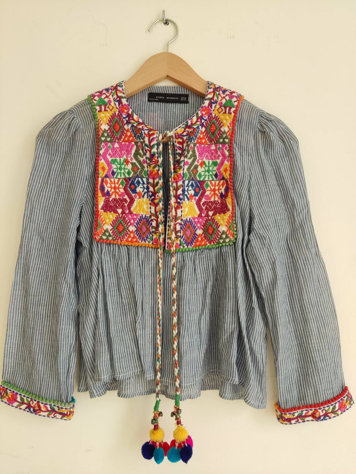 Zara Colorful Knit Cardigan Size XS