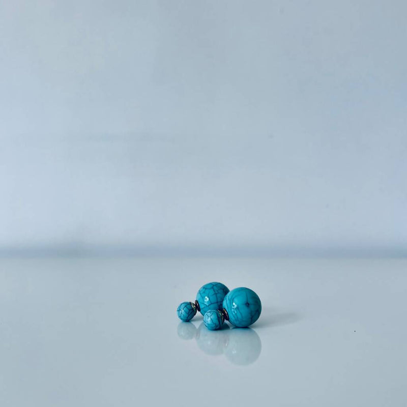 Double Ball Earring - Turquoise