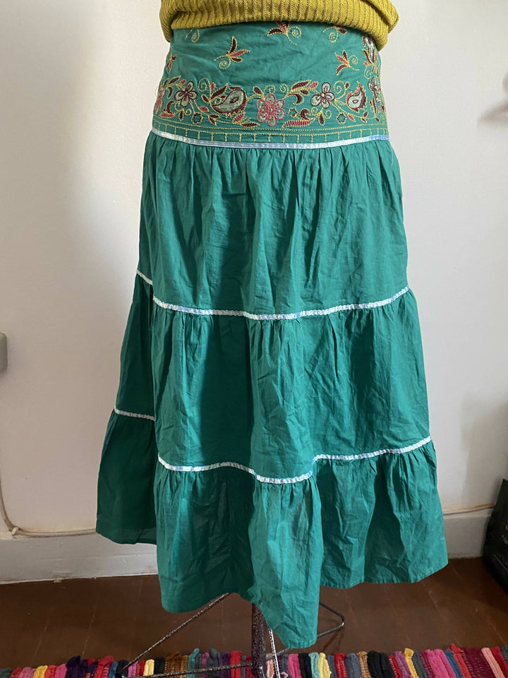 Indian Green Skirt Size: S/M