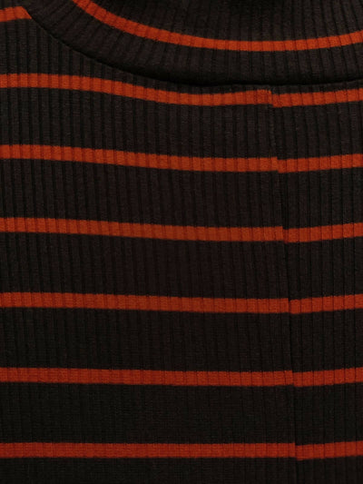 Mango Navy Orange Stripe A-line mid-length dress Size: S